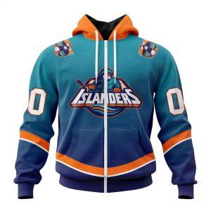Persionalized NHL New York Islanders Special Retro Gradient Design Hoodie