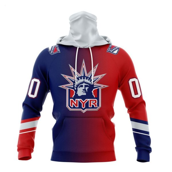 Persionalized NHL New York Rangers Special Retro Gradient Design Hoodie