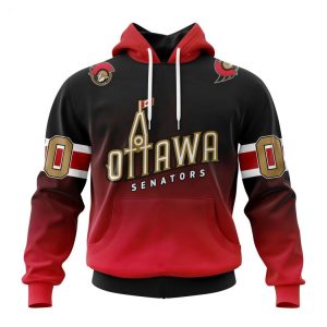 Persionalized NHL Ottawa Senators Special Retro Gradient Design Hoodie