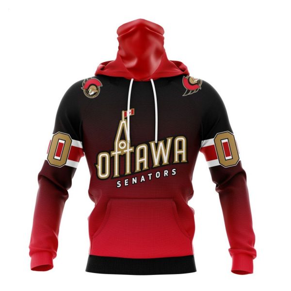 Persionalized NHL Ottawa Senators Special Retro Gradient Design Hoodie