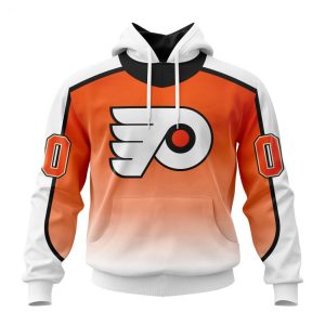 Persionalized NHL Philadelphia Flyers Special Retro Gradient Design Hoodie