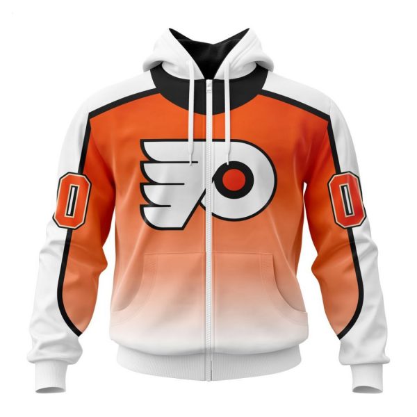 Persionalized NHL Philadelphia Flyers Special Retro Gradient Design Hoodie