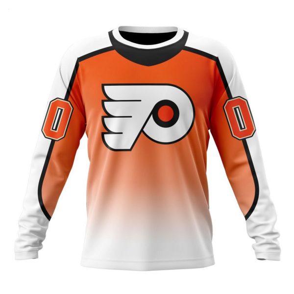 Persionalized NHL Philadelphia Flyers Special Retro Gradient Design Hoodie