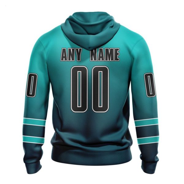 Persionalized NHL San Jose Sharks Special Retro Gradient Design Hoodie