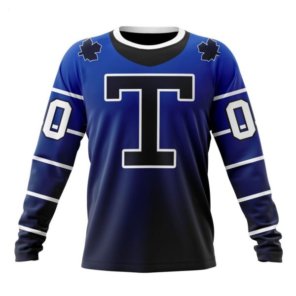 Persionalized NHL Toronto Maple Leafs Special Retro Gradient Design Hoodie