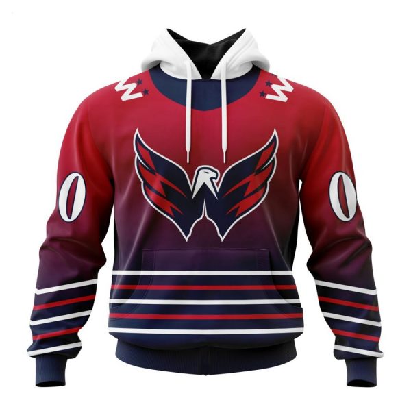 Persionalized NHL Washington Capitals Special Retro Gradient Design Hoodie