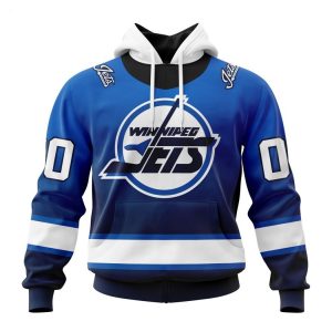 Persionalized NHL Winnipeg Jets Special Retro Gradient Design Hoodie