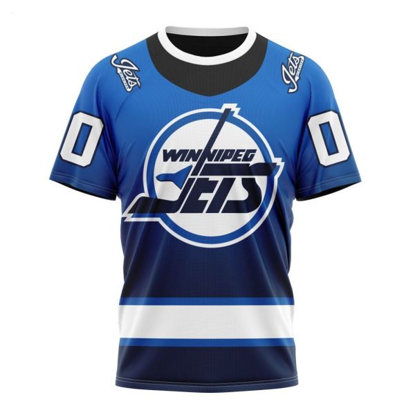 Persionalized NHL Winnipeg Jets Special Retro Gradient Design Hoodie