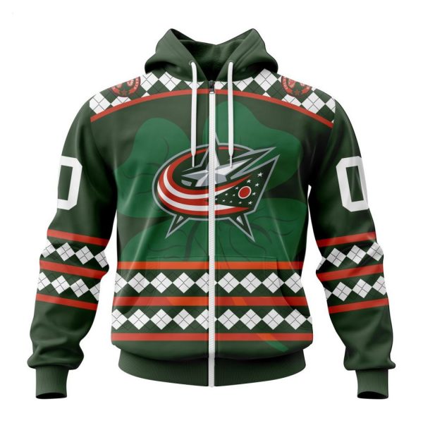 Personalized NHL Columbus Blue Jackets Specialized Unisex Kits Hockey Celebrate St Patrick’s Day Hoodie