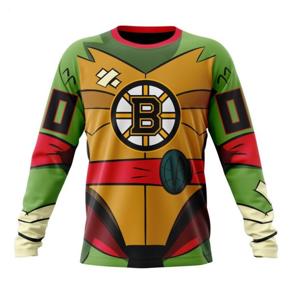 Personalized NHL Boston Bruins Special Teenage Mutant Ninja Turtles Design Hoodie