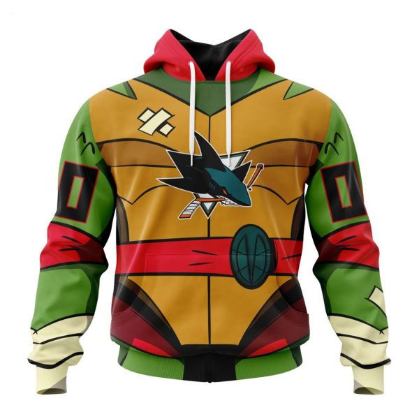 Personalized NHL San Jose Sharks Special Teenage Mutant Ninja Turtles Design Hoodie