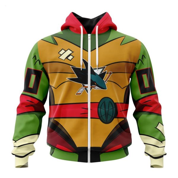 Personalized NHL San Jose Sharks Special Teenage Mutant Ninja Turtles Design Hoodie