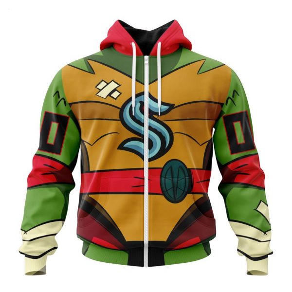 Personalized NHL Seattle Kraken Special Teenage Mutant Ninja Turtles Design Hoodie