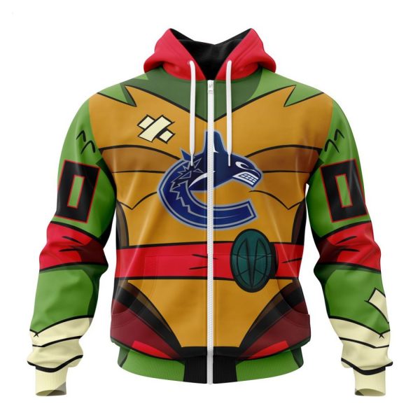 Personalized NHL Vancouver Canucks Special Teenage Mutant Ninja Turtles Design Hoodie