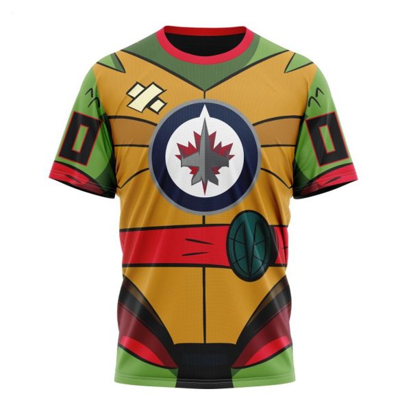 Personalized NHL Winnipeg Jets Special Teenage Mutant Ninja Turtles Design Hoodie