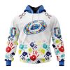 Personalized NHL Calgary Flames Special Autism Awareness Design Hoodie