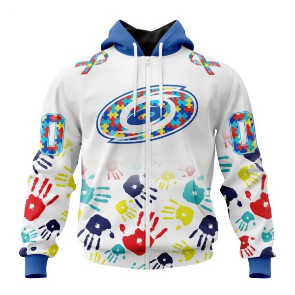 Personalized NHL Carolina Hurricanes Special Autism Awareness Design Hoodie