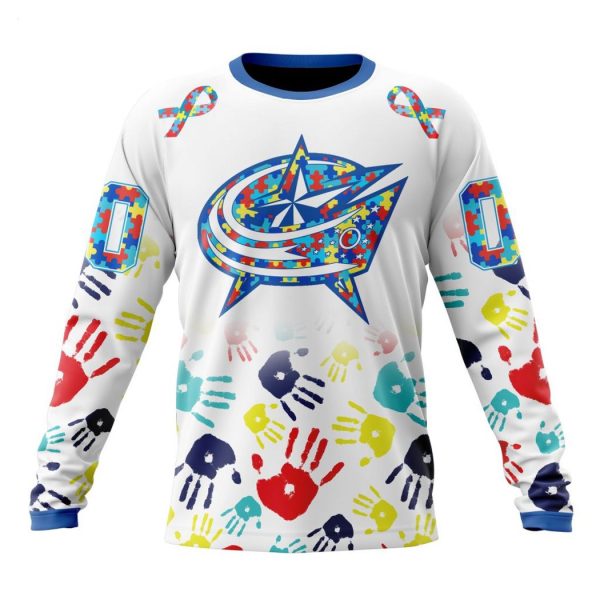 Personalized NHL Columbus Blue Jackets Special Autism Awareness Design Hoodie