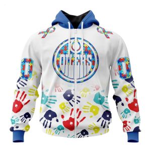Personalized NHL Edmonton Oilers Special Autism Awareness Design Hoodie