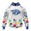 Personalized NHL New Jersey Devils Special Autism Awareness Design Hoodie