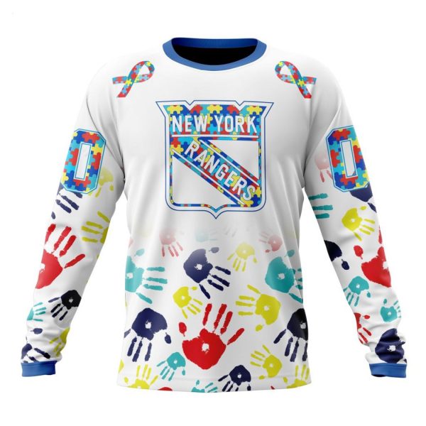 Personalized NHL New York Rangers Special Autism Awareness Design Hoodie