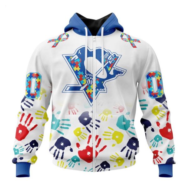 Personalized NHL Pittsburgh Penguins Special Autism Awareness Design Hoodie