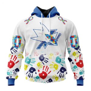 Personalized NHL San Jose Sharks Special Autism Awareness Design Hoodie