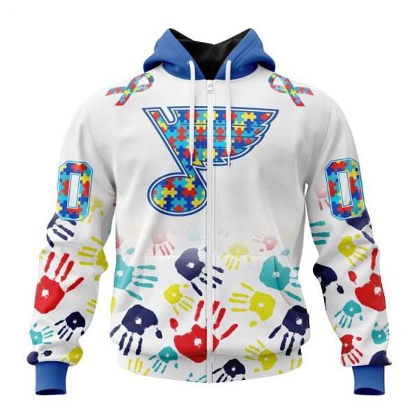 Personalized NHL St. Louis Blues Special Autism Awareness Design Hoodie