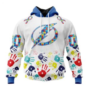Personalized NHL Tampa Bay Lightning Special Autism Awareness Design Hoodie