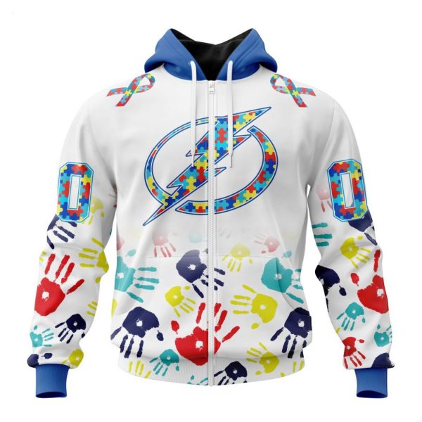 Personalized NHL Tampa Bay Lightning Special Autism Awareness Design Hoodie