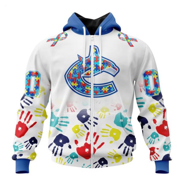 Personalized NHL Vancouver Canucks Special Autism Awareness Design Hoodie