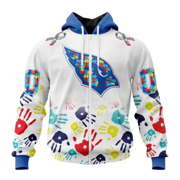 Persionalized NFL Arizona Cardinals Special Autism Awareness Design Hoodie