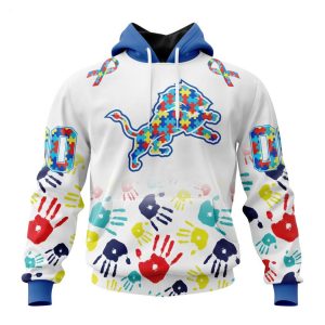 Persionalized NFL Detroit Lions Special Autism Awareness Design Hoodie