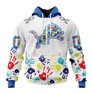 Persionalized NFL Detroit Lions Special Autism Awareness Design Hoodie