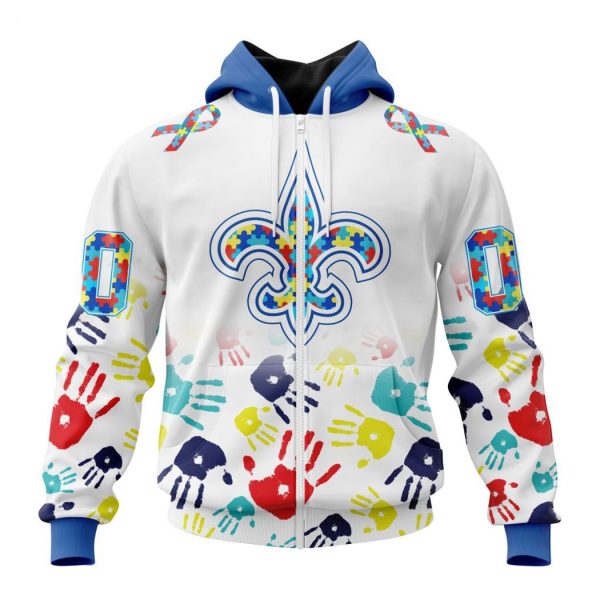 Persionalized NFL New Orleans Saints Special Autism Awareness Design Hoodie