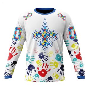 Custom Name And Number NFL New Orleans Saints Special Autism Awareness  Design Hoodie - Torunstyle