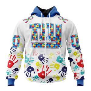 Persionalized NFL New York Giants Special Autism Awareness Design Hoodie