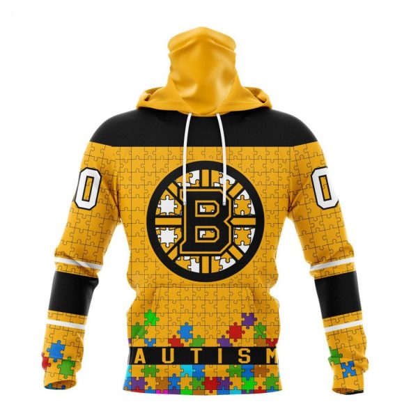 Personalized NHL Boston Bruins Specialized Unisex Kits Hockey Fights Against Autism Hoodie