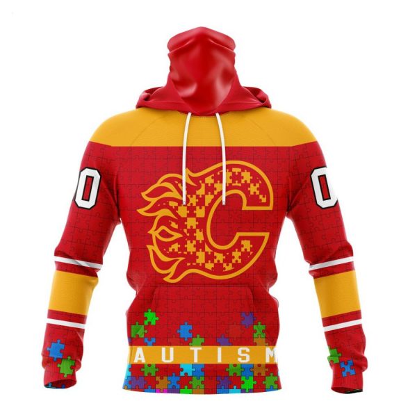 Personalized NHL Calgary Flames Specialized Unisex Kits Hockey Fights Against Autism Hoodie