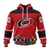 Personalized NHL Calgary Flames Specialized Unisex Kits Hockey Fights Against Autism Hoodie