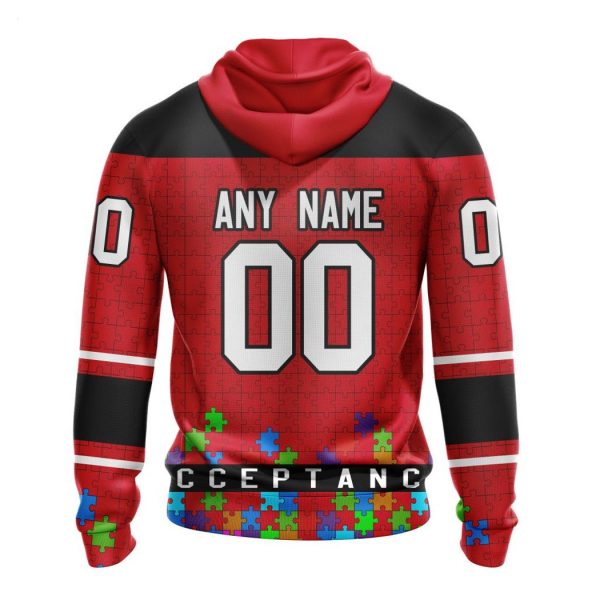 Personalized NHL Carolina Hurricanes Specialized Unisex Kits Hockey Fights Against Autism Hoodie