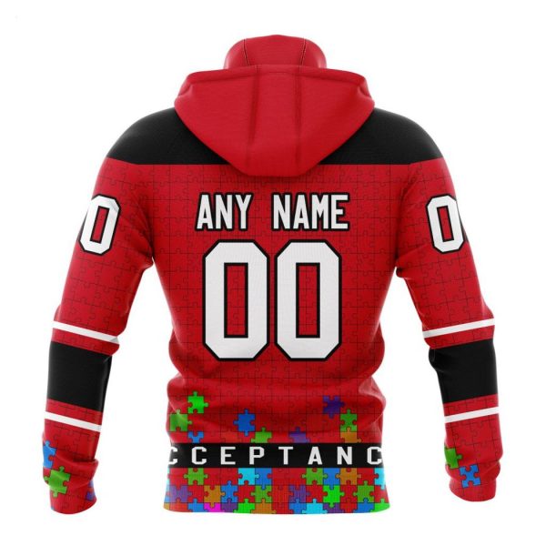 Personalized NHL Carolina Hurricanes Specialized Unisex Kits Hockey Fights Against Autism Hoodie