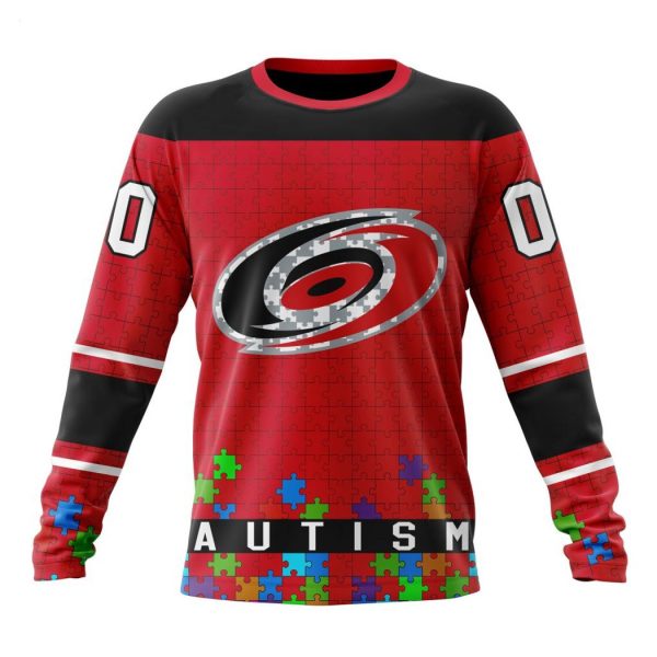 Personalized NHL Carolina Hurricanes Specialized Unisex Kits Hockey Fights Against Autism Hoodie