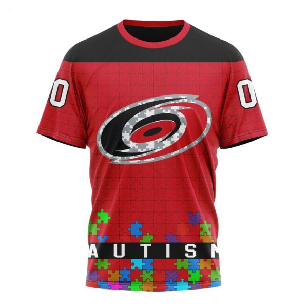 Personalized NHL Carolina Hurricanes Specialized Unisex Kits Hockey Fights Against Autism Hoodie