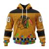 Personalized NHL Colorado Avalanche Specialized Unisex Kits Hockey Fights Against Autism Hoodie