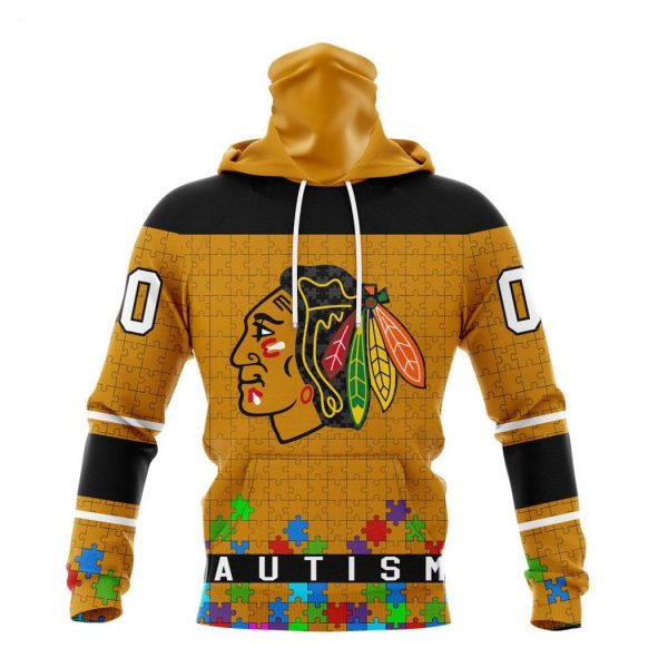 Personalized NHL Chicago BlackHawks Specialized Unisex Kits Hockey Fights Against Autism Hoodie