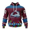 Personalized NHL Columbus Blue Jackets Specialized Unisex Kits Hockey Fights Against Autism Hoodie