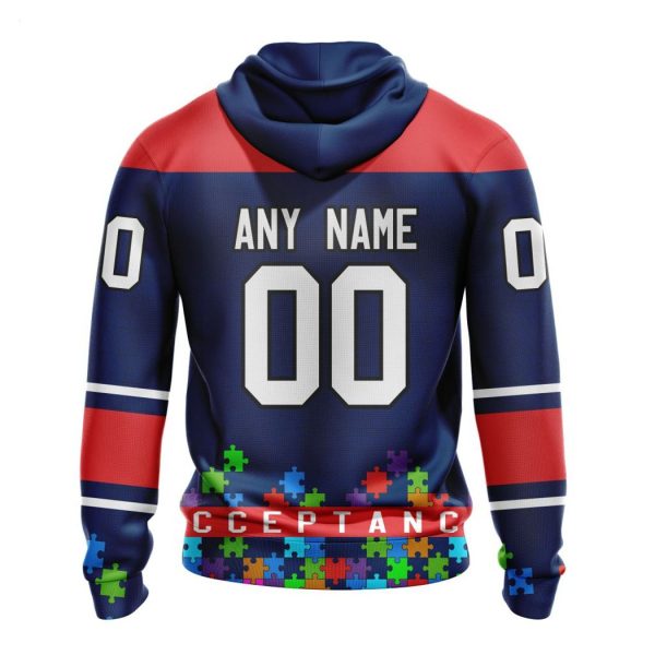 Personalized NHL Columbus Blue Jackets Specialized Unisex Kits Hockey Fights Against Autism Hoodie