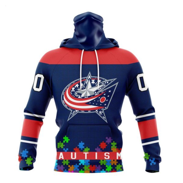 Personalized NHL Columbus Blue Jackets Specialized Unisex Kits Hockey Fights Against Autism Hoodie