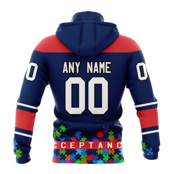 Personalized NHL Columbus Blue Jackets Specialized Unisex Kits Hockey Fights Against Autism Hoodie